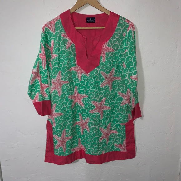 Simply Southern starfish notch neck tunic - Picture 2 of 5